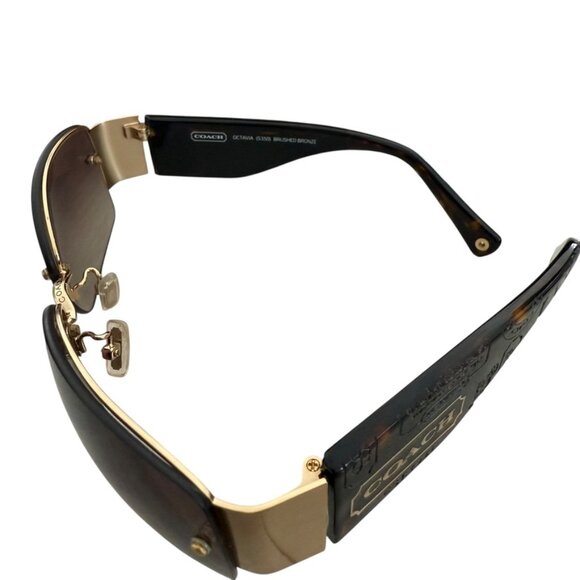 COACH Octavia S 350 Brushed Bronze Rectangle Women's Sunglasses MSRP $234.64 - Picture 8 of 15